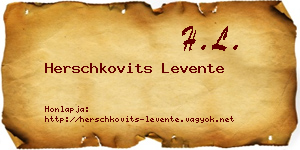 Herschkovits Levente névjegykártya